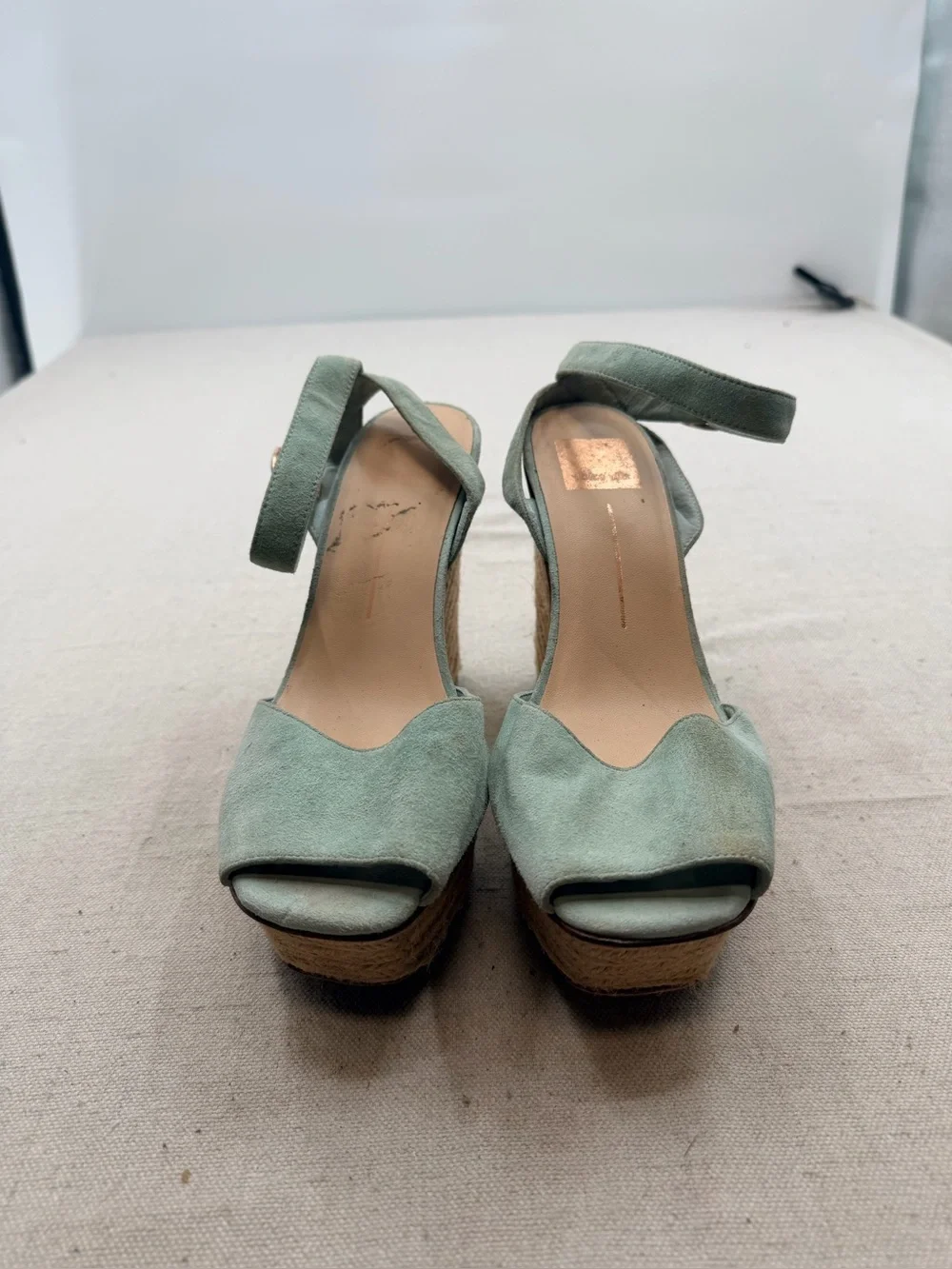Dolce Vita Women’s Mint Green Espadrille Wedge Sandals